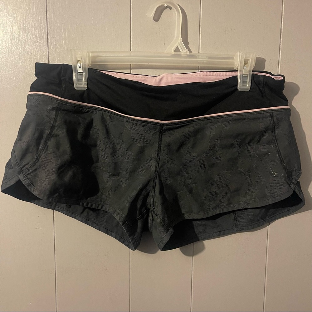 Lululemon Black/Grey Speed Shorts